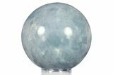 Polished Blue Calcite Sphere - Madagascar #277152-1